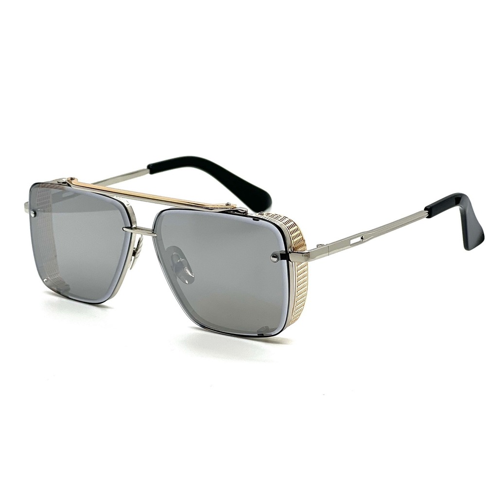 Square Aviator Sunglasses Mirror Lens Designer Men Women Sunglasses Eye Glasses - Picture 4 of 8